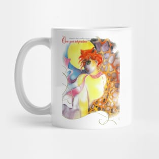 girl cat Mug